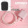 苹果12-14 1米_樱花粉硅胶套装+保护线+包