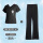 黑色短袖(双V领)+莱卡棉裤