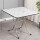 白理石纹80方桌+不锈钢桌架