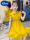 姜黄色 雪纺版飞袖裙