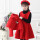 红色（裙子+外套+帽子+毛衣）