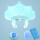 蓝皇冠帽+洗头刷+洗澡棉