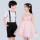 S805女童(女短袖粉色裙子)