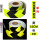 单向10cm宽荧光黄黑箭头-3米