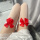 红蝴蝶白丝袜3双装
