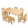 樟子松材质一桌6椅子