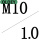 R-M10*1.0P 外径18厚度8
