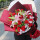 P款19朵红色康乃馨2枝粉百合花束