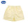 黄色纯色休闲短裤