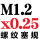 M1.2*0.25-6H