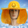黄色太阳能风扇帽+拉链遮阳帽带