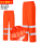 橘色300D牛津布雨裤 (PU防水胶+网格内衬)