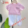 粉红色面膜短袖 配白色防蚊裤