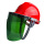 绿色面屏+红色安全帽
