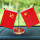 （圆）我爱中国+红旗