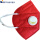 八层呼吸阀KN95防护口罩（独立包装）大红色