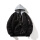 黑色冬季夹棉带帽可拆卸