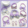 TFQ004-9#深紫色蝴蝶结10件套