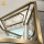 06纯黄铜框架夹玻璃楼梯扶手