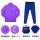 DS长袖紫+LW九分裤蓝(带内衬可