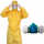 黄色增强型化学防护服+防毒面具