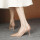 高跟鞋女2024新款搭配裙子裸色(7厘米) 漆皮