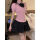 套装【粉色短袖衬衫+蓬蓬裙