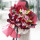【喜气洋洋】19朵红玫瑰4朵百合花束