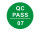 1厘米绿底白字QCPASS 07号 1件是2000