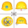 PE黄色圆形安全帽(带透气孔)