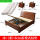 床+2柜+8cm折叠式棕垫