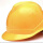 黄色 V型安全帽无标