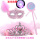 粉色面具+发光皇冠头纱+发光圆形