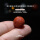 南红刺骨骷髅圆珠丨微瑕款12mm