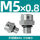 M5*0.8不锈钢304不带螺母