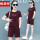 新中式女装GHS1089酒红色(短袖短