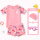 粉色枫叶三件套【泳衣+泳帽+泳镜