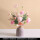 深粉球菊牡丹+麻绳粉花瓶