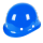 圆盔式透气蓝色(旋钮帽衬)