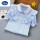 女童衬衣短袖（蓝色条纹）六一儿童节礼物