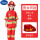 1红色短袖消防服+消防头盔+腰带+