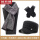 三件套:灰色围巾+手套+平顶帽