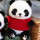 熊猫 红毛衣