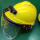 ABS加厚透气黄帽+面罩+特制灯可翻面罩的