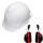 (白色)安全帽+君御H8011型耳罩 (新国标AB