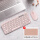 粉糖豆【键鼠套装-电池版】+粉色桌垫
