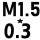 灰色 M1.5*0.3螺旋