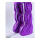 紫色高筒鞋(PVC底皮面)