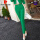 法国品牌5020单件绿色小脚裤