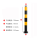 固定立柱带顶环76*750*1.5黑黄